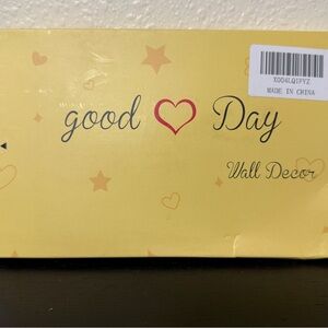 Black “Good Day” Metal Wire Wall Decor Written Word Sign - 12” x 16”